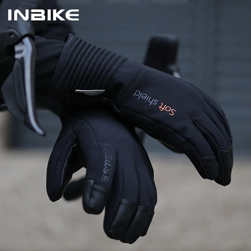 INBIKE Winter Gloves for Men Waterproof Thermal Fleece Cycling Gloves for Riding Outdoor Climbing Ski Gloves Fishing Touchscreen