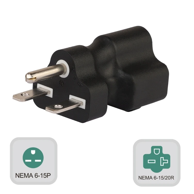 

3-pin Connector Interfaces Power Adapter Converter Nema 6-15P to Nema 6-15