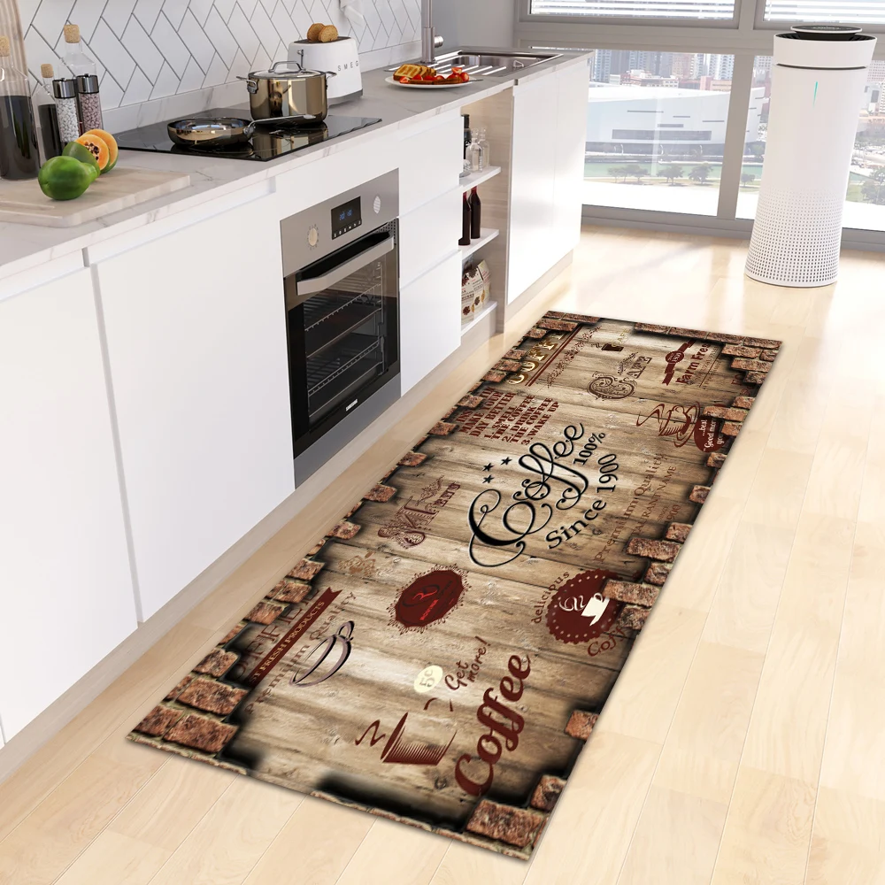 Kitchen Floor Mat Hallway Entrance Doormat Home Living Room Children Bedroom Decoration Long Carpet Bath Door Anti-Slip Foot Rug 