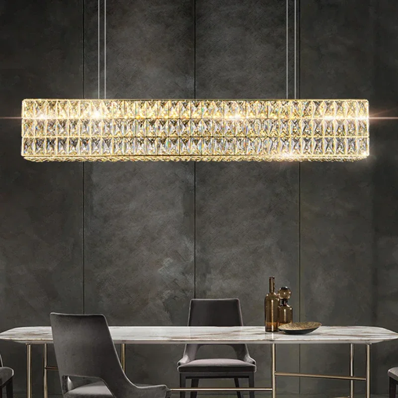 الفاخرة LED الثريات البلورية/ النجف الكريستالي المنزل المعيشة غرفة الطعام الإضاءة تزيين بريق فيلا فندق بار أضواء قلادة السقف تركيبات