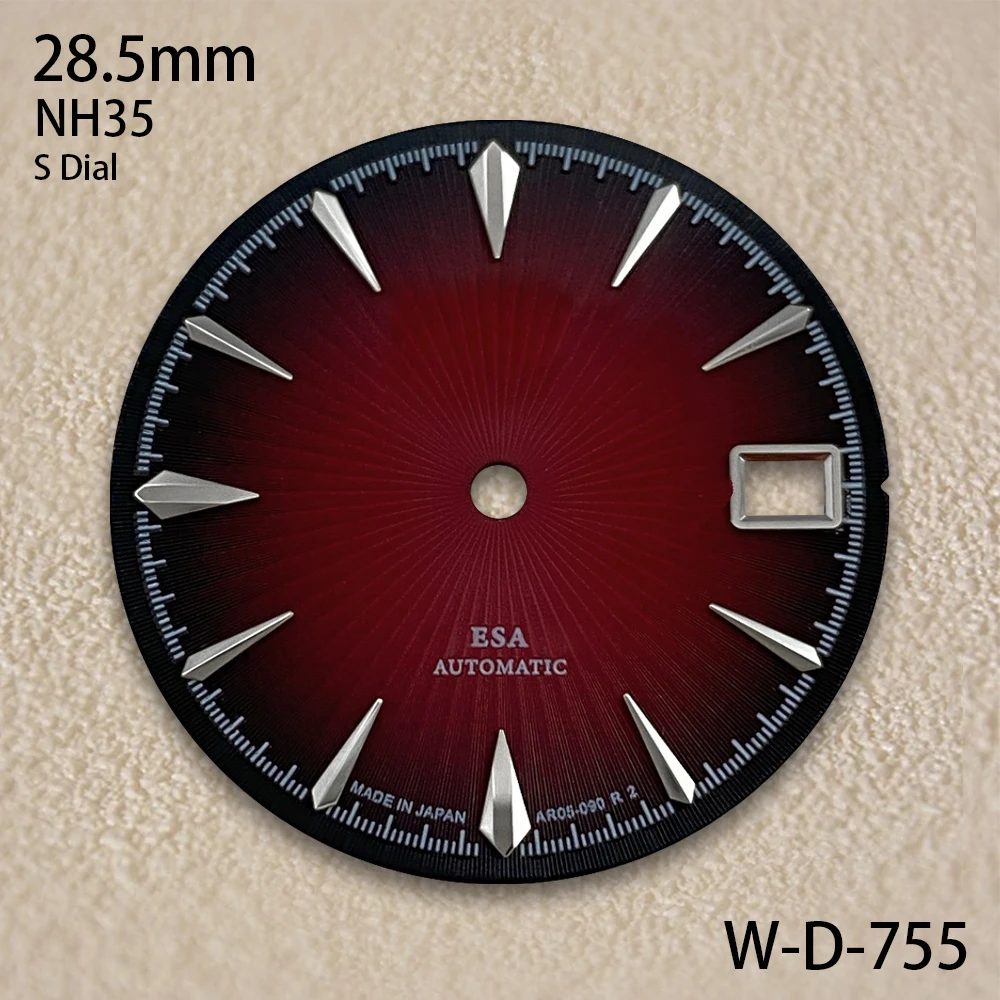28.5mm Cocktail S Dial Suitable For NH35/36 Automatic Movement High-Quality Vertical Grain Dial Watch Modification Accessories