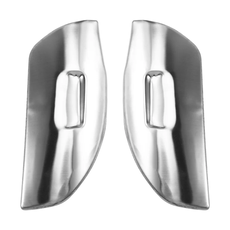 

1Pair Car Front Bumper Tow Hook Cover Trailer Hauling Eye Cap Lid For Cayenne 957 07-10 Silver Stainless Steel