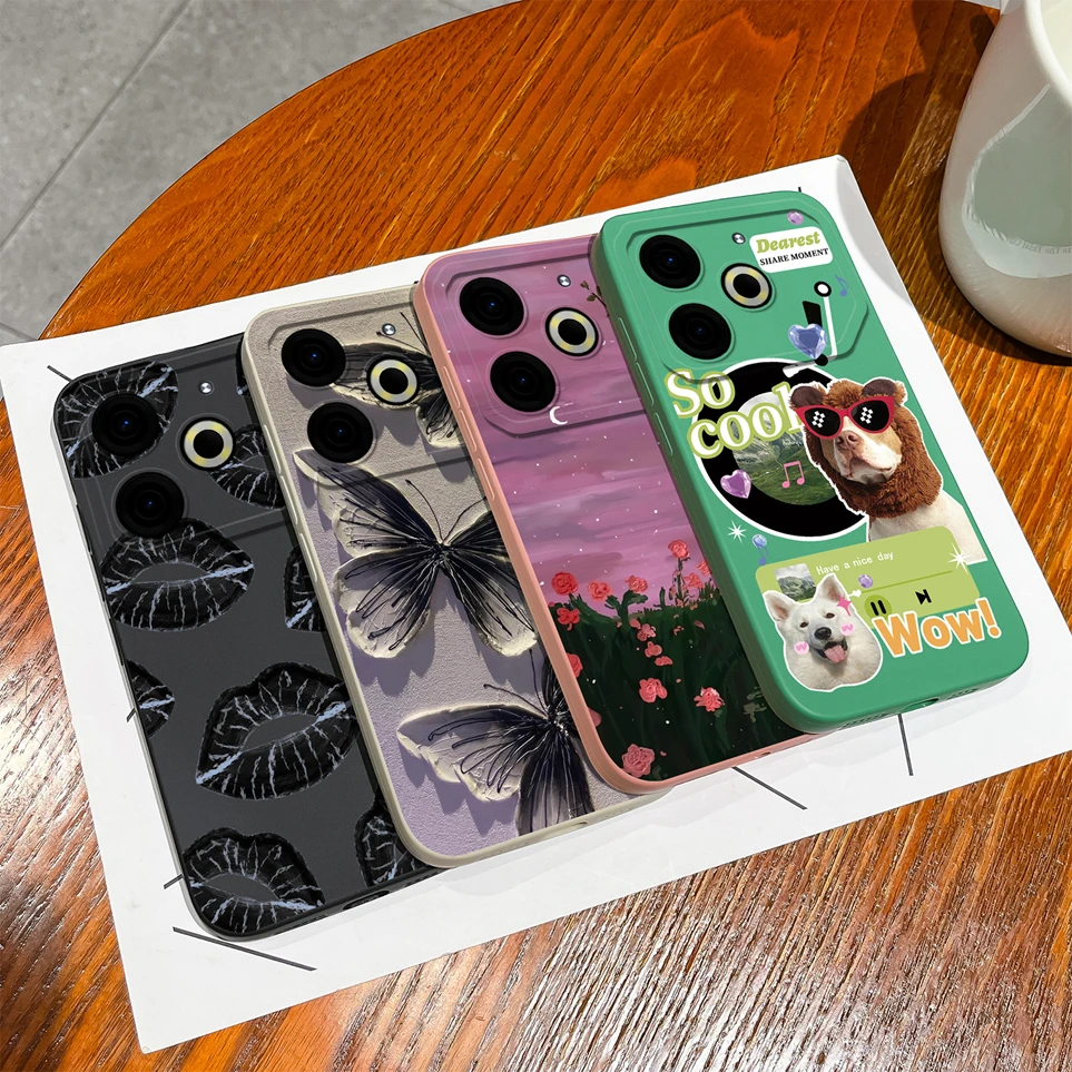 For Tecno Pova 6 Neo 6 Pro 6 Case Lovely Cat Shell Silicone Soft Durable Coque For Pova 6Neo Phone Cover Pova6Pro Fundas Carcas