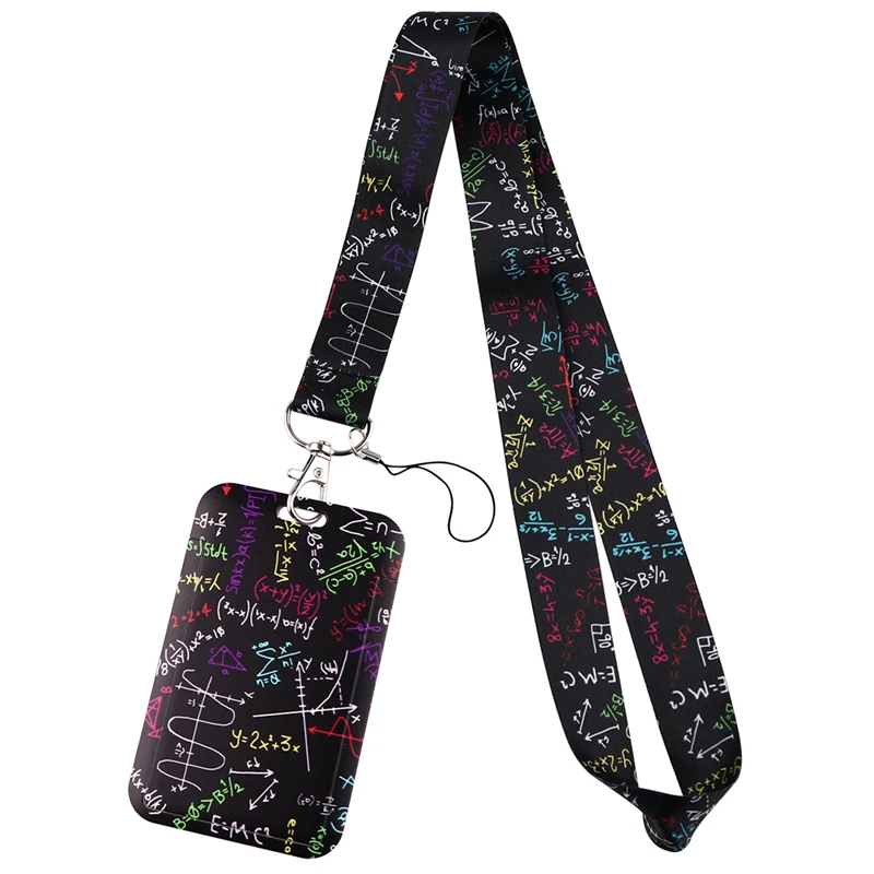 Química Matemática Chaveiro Lanyards, ID Badge Holder, Cartão Pass, Ginásio, Telefone Móvel, Correia Chave, Webbings, Fitas Presentes