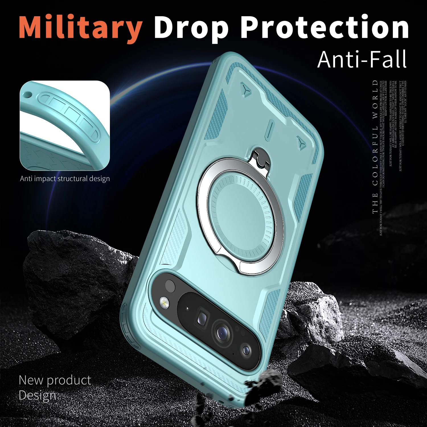 حافظة هاتف مغناطيسية فاخرة تدور 360 درجة لهاتف Google Pixel 10 Pro XL 9A 9 8 8A 7A 7 مسنده لغطاء MagSafe النحيف المقاوم للصدمات