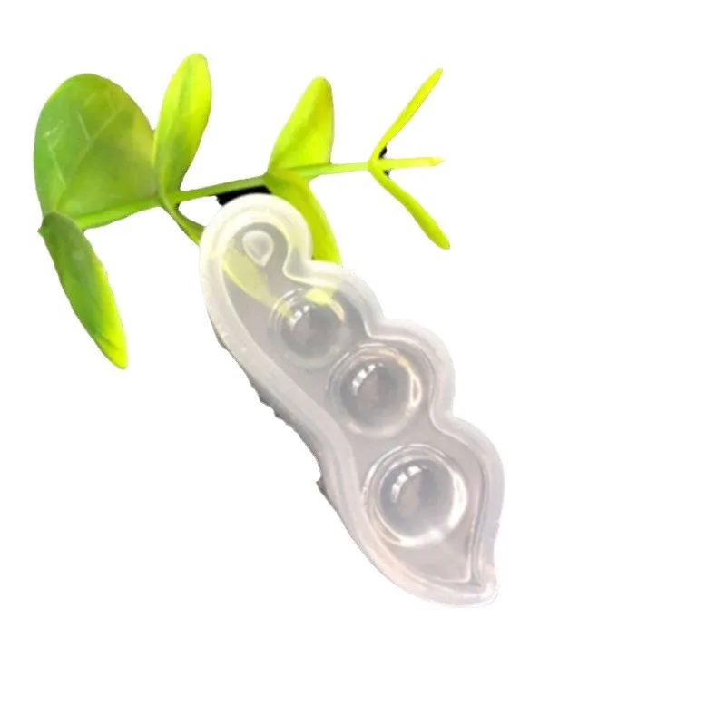 Crystal Epoxy Bean Pendant Silicone Mould with Hole DIY Handmade Jewelry 16451