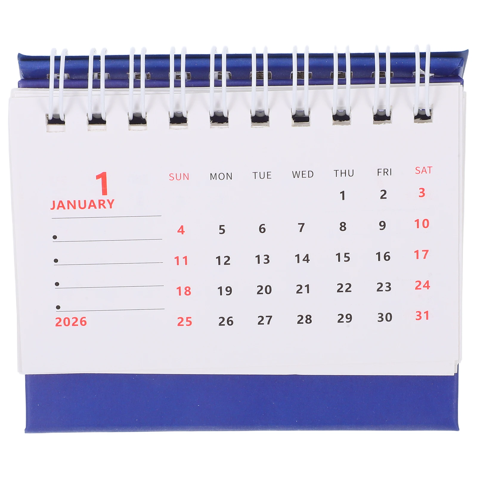 

Compact 2026 Desk Calendar Thick Paper Construction Portable Desktop Planner Minimalist Design for Office Dorm Bedside Decor