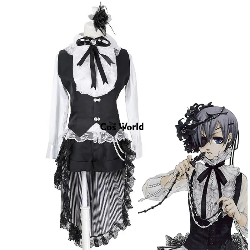 

2026 Anime Cosplay Costumes Kuroshitsuji Circus Ciel Phantomhive Black Lily Outfits