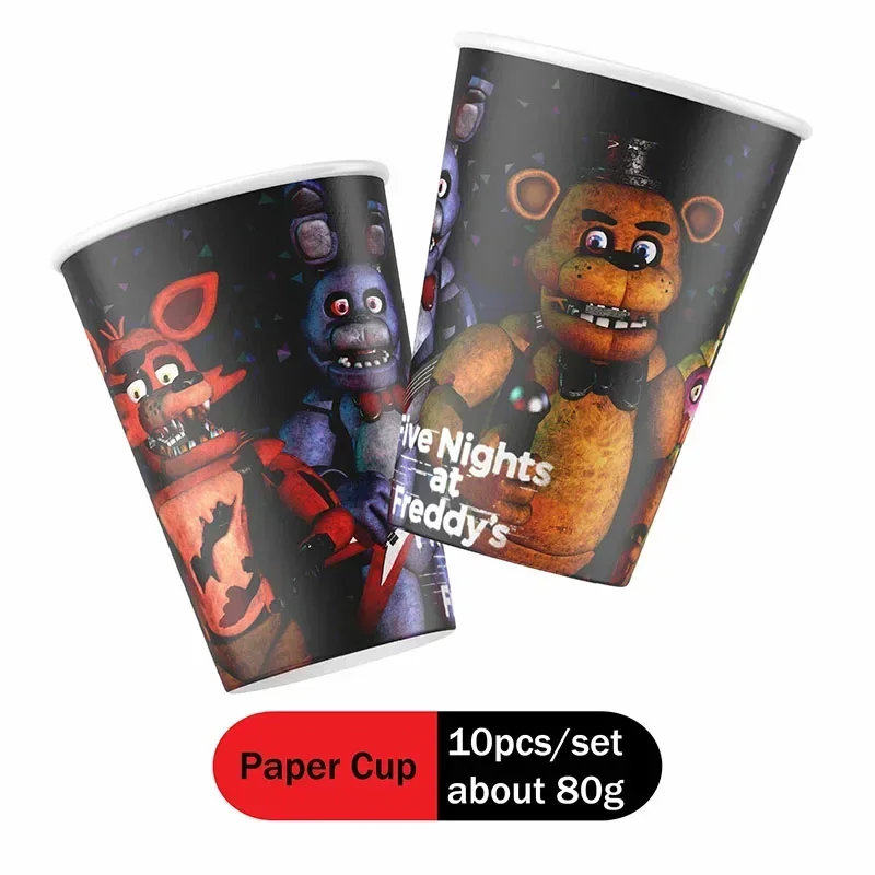 FNAF Freddy Birthday Party Toys Desktop Decoration Disposable Tableware Napkin Banner for Kids Anniversary Wedding Camp Supplies