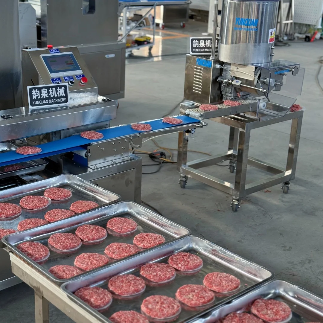 Máquina Automática para Procesar Hamburguesas de Carne de Res, Máquina para Hacer Pasteles de Carne con Motor Divisor de Masa