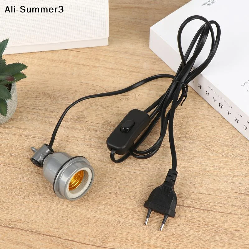 【Amn】E27 Crawling Pet Heating Lamp Holder Power Cord Control Switch Piglet Chicken Brooder Heating Spiral Light Socket