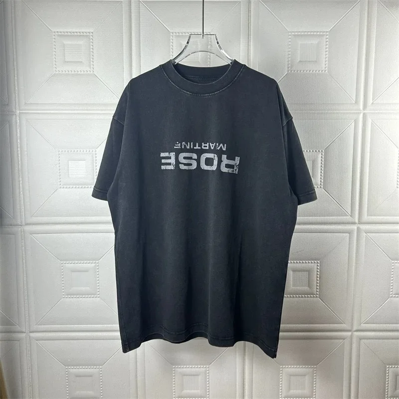 

Black Washed Martine Rose Tshirts Men Women 1:1 Best Quality Inverted English Letter Logo Print T-Shirts Top Tees