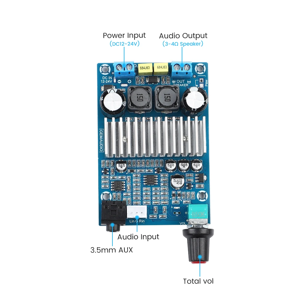 AIYIMA TPA3116 Power Amplifier Board 100W Mono Digital Sound Full Range Amplifiers Subwoofer Amplify DIY Home Speaker Audio Amp