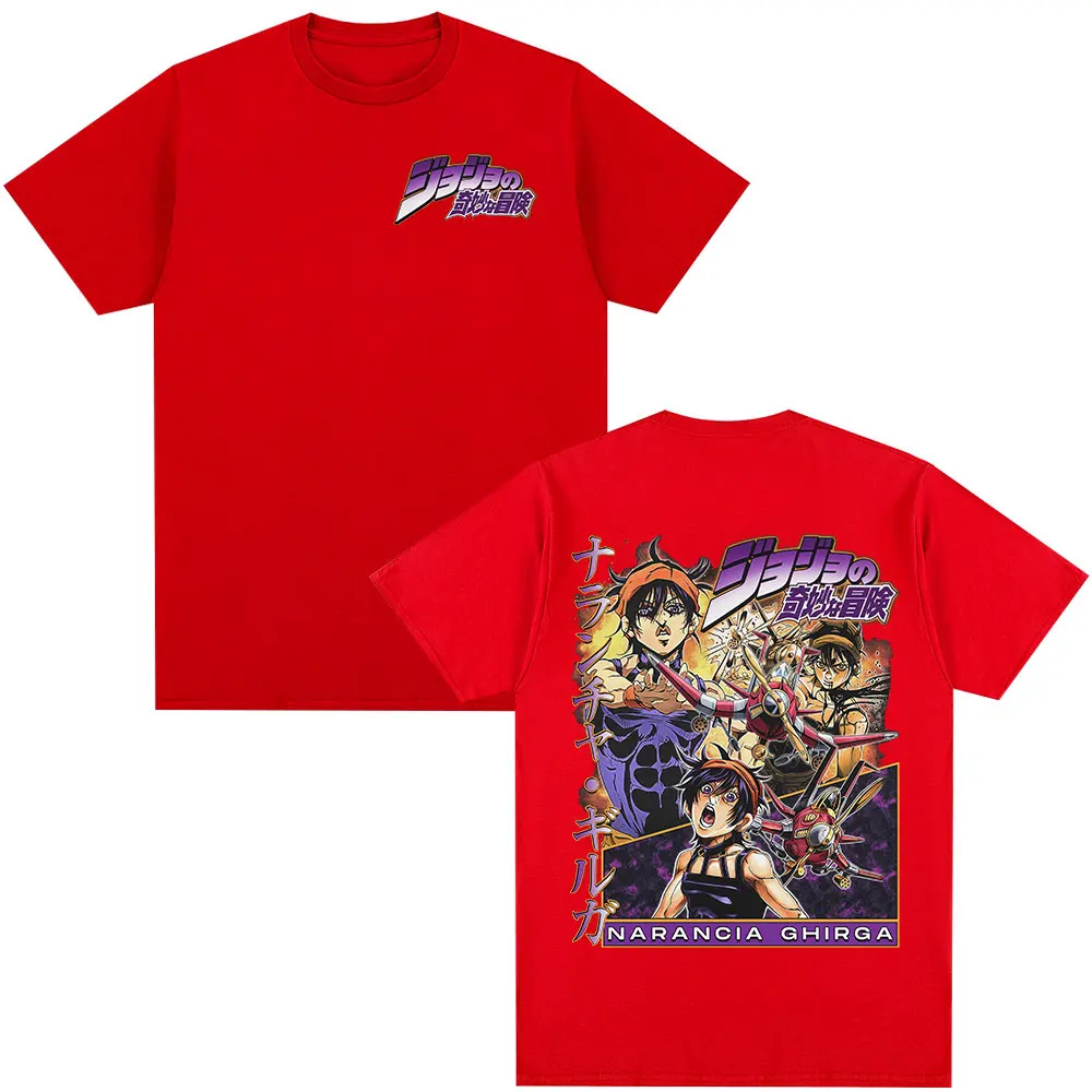 2026 New Hot Summer Anime JoJo Bizarre Adventure T-shirt Narancia Ghirga Manga Graphic Print Men Women Casual Fashion T Shirt view 4