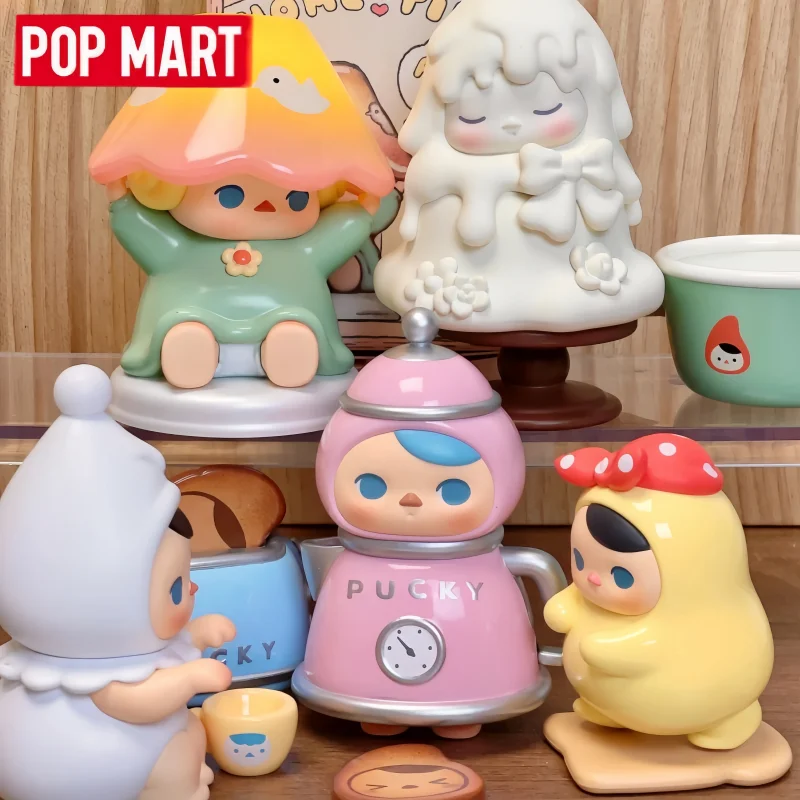 

POP MART Pucky Home Time Series Blind Box Guess Bags Mystery Box Toys Doll Desktop Ornaments Gift Cute Collection Birthday Gifts