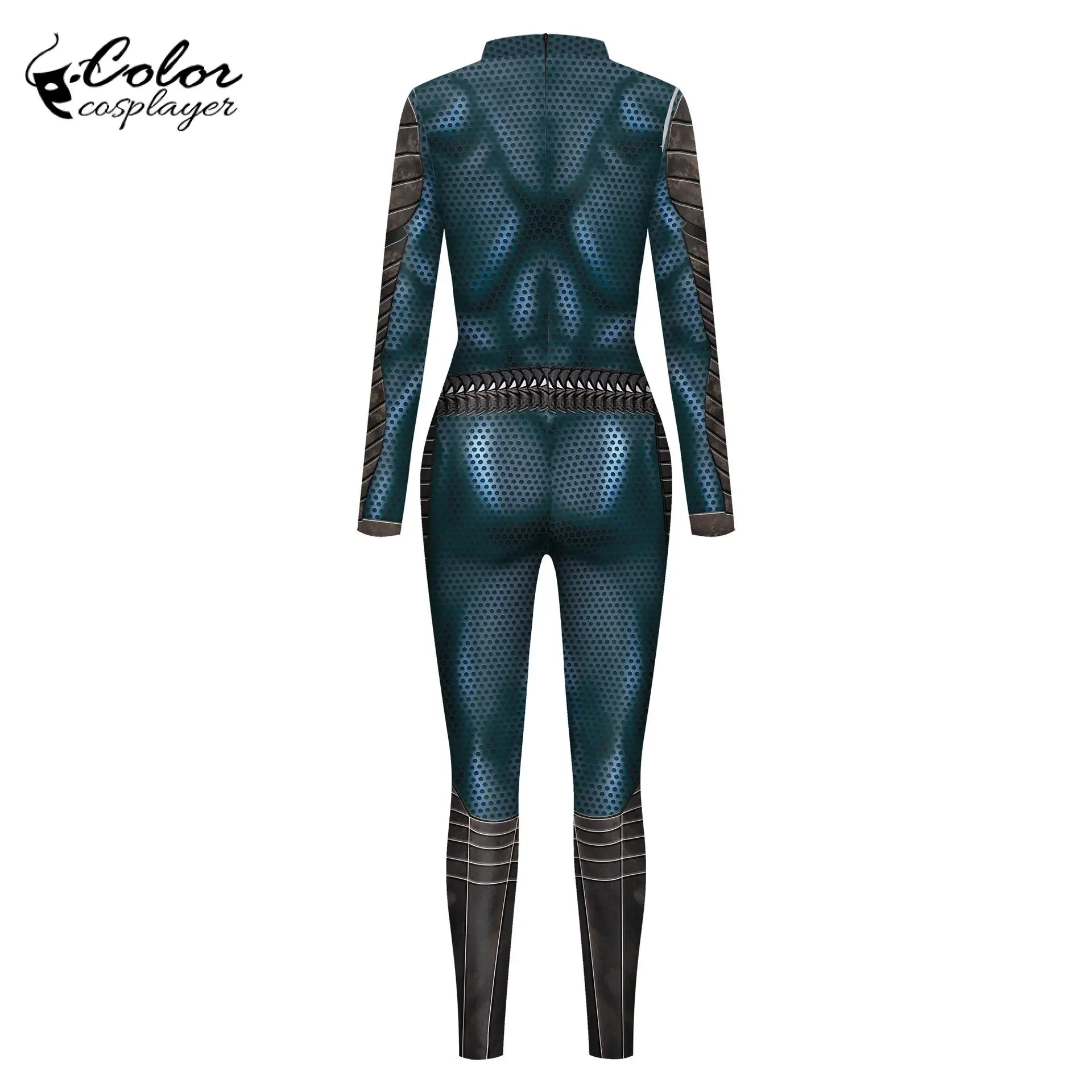 Mono de Cosplay de película de Color, mono con estampado 3D muscular, disfraz de Halloween, Catsuit para adultos, ropa de manga completa Zentai