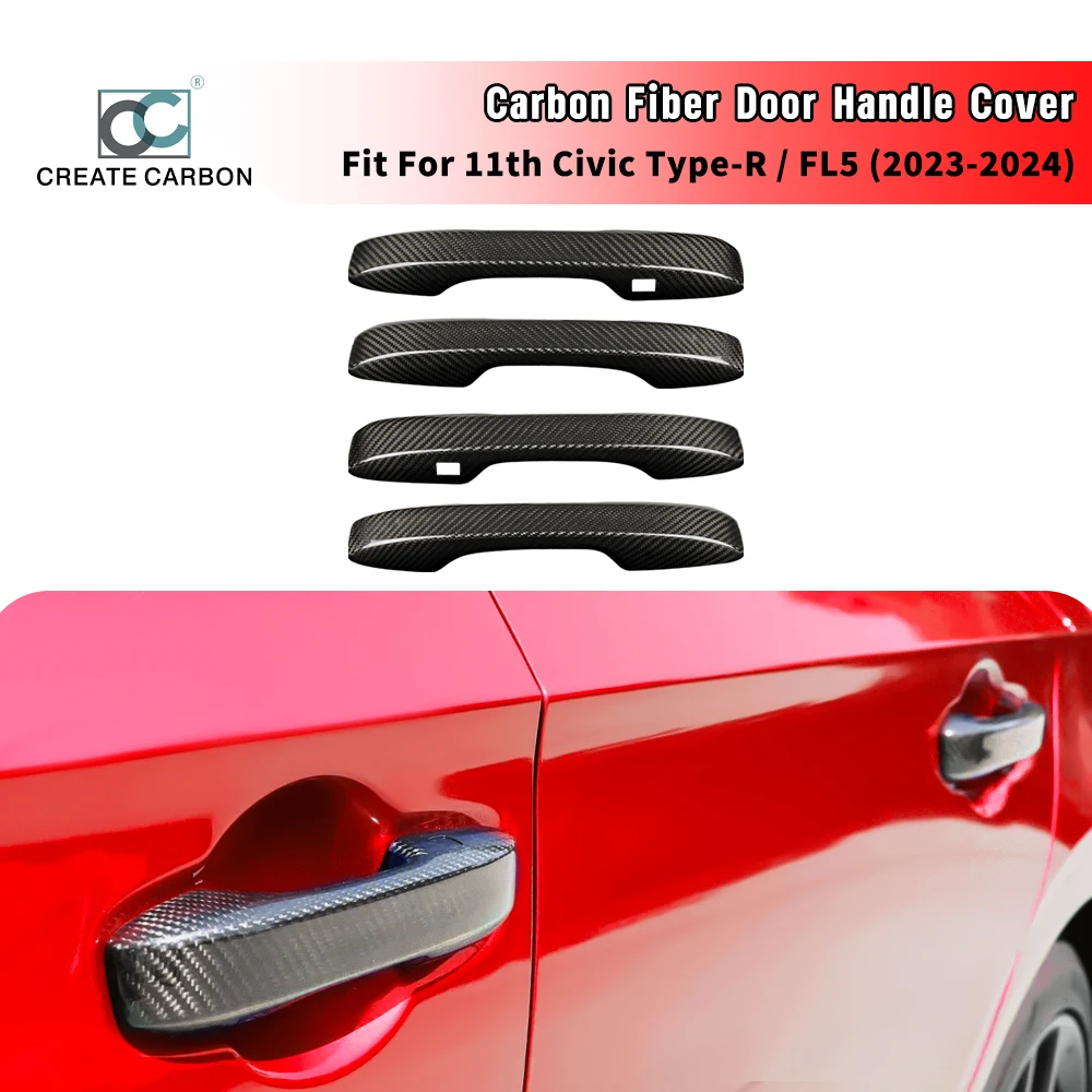 

Carbon Fiber Door Handle Cover Fit for 11th Gen Civic Hatchback Sedan Type r FL5 (2022-2025+) Accord CR-V HR-V (2023 2024)
