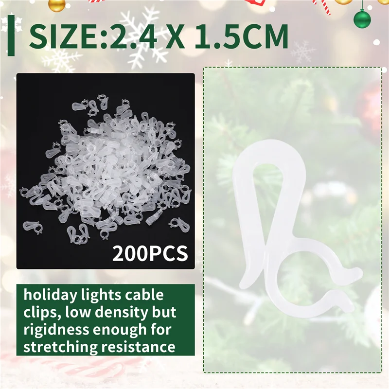 【Limited Time Offer】Christmas Light Clips - Gutter Clips For Hanging Outdoor Lights - Gutter Clips For Outside Hanging String Li