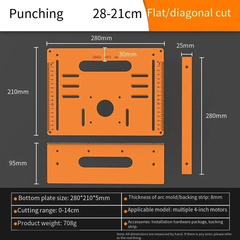 

Woodworking Cutting Machine Base Adjustable Can Be Chamfered At 45° Angle Electric Saw Base Plate Tool
