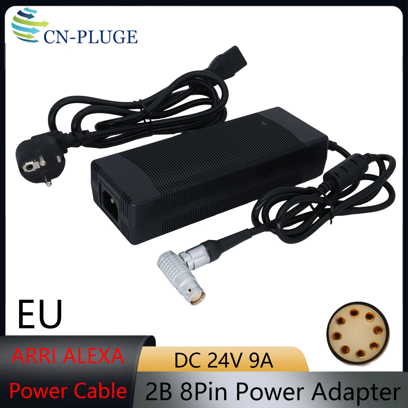 ARRI ALEXA Power Cable Mini, Mini LF/ALEXA 35/Blackmagic URSA CINE Camera 2B 8Pin Female  24V DC Power Adapter 110V-220V