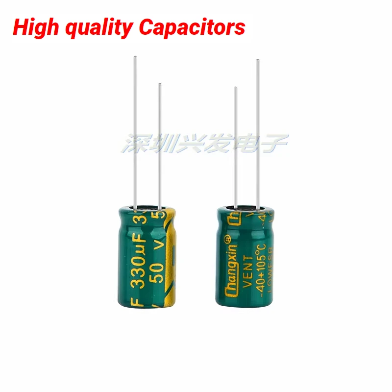 

50 шт. 50v330uf высокочастотный низкий сопротивление длительный срок службы фильтр мощности новый электролитический конденсатор 330uf 50v 10x17