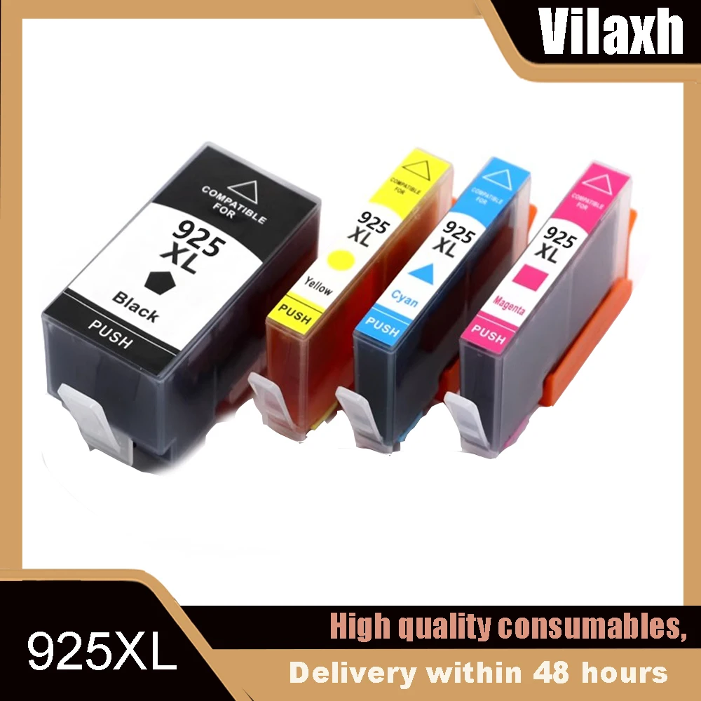 Vilaxh 925XL High Yield Ink Cartridge for HP Officejet Pro 8120/8122/8123/8130/8133 Compatible with HP 925 Printer
