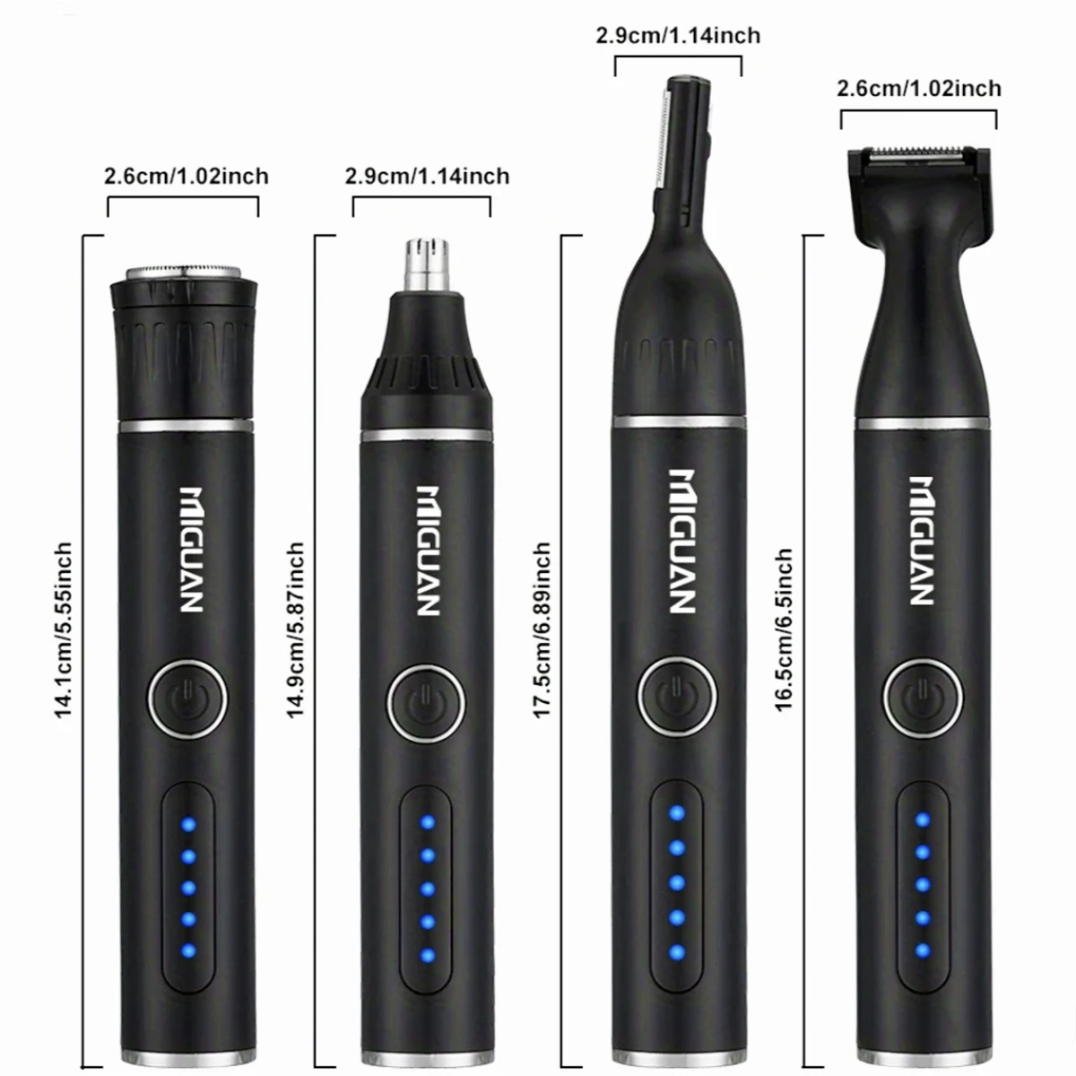 Man Body Trimmer Grooming Kit 4IN1 Multi-Functional Trimmer for Nose,Beard,Eyebrow,Private Area Hair Trimmer Personal Care Tools image 2