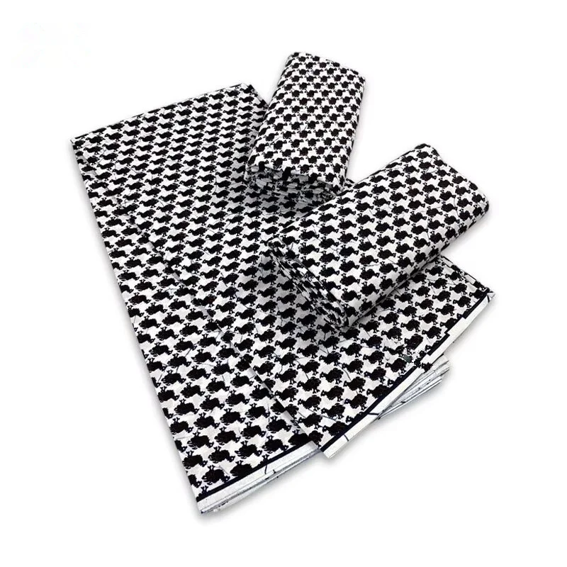 قماش هولندي hollandais شمع حقيقي كلاسيكي مضمون طباعة شمع حقيقي فستان أفريقي 100% قطن 6 ياردات #3