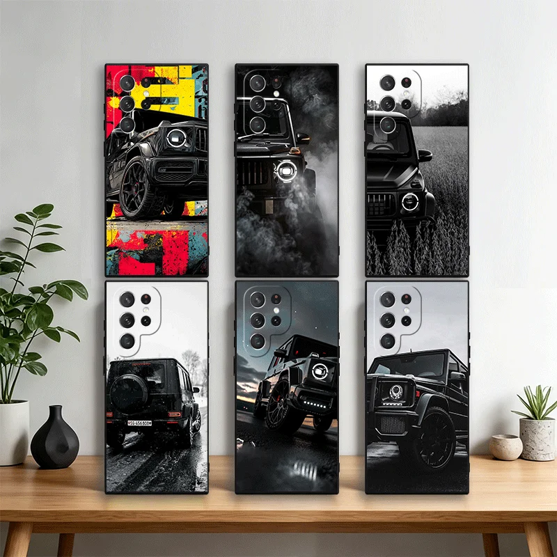 Manly Man SUV G63 Car Phone Case Cover for Samsung Galaxy S22 S23 Plus S24 FE S25 Edge S26 Ultra S20 S21 + Black Soft Shell