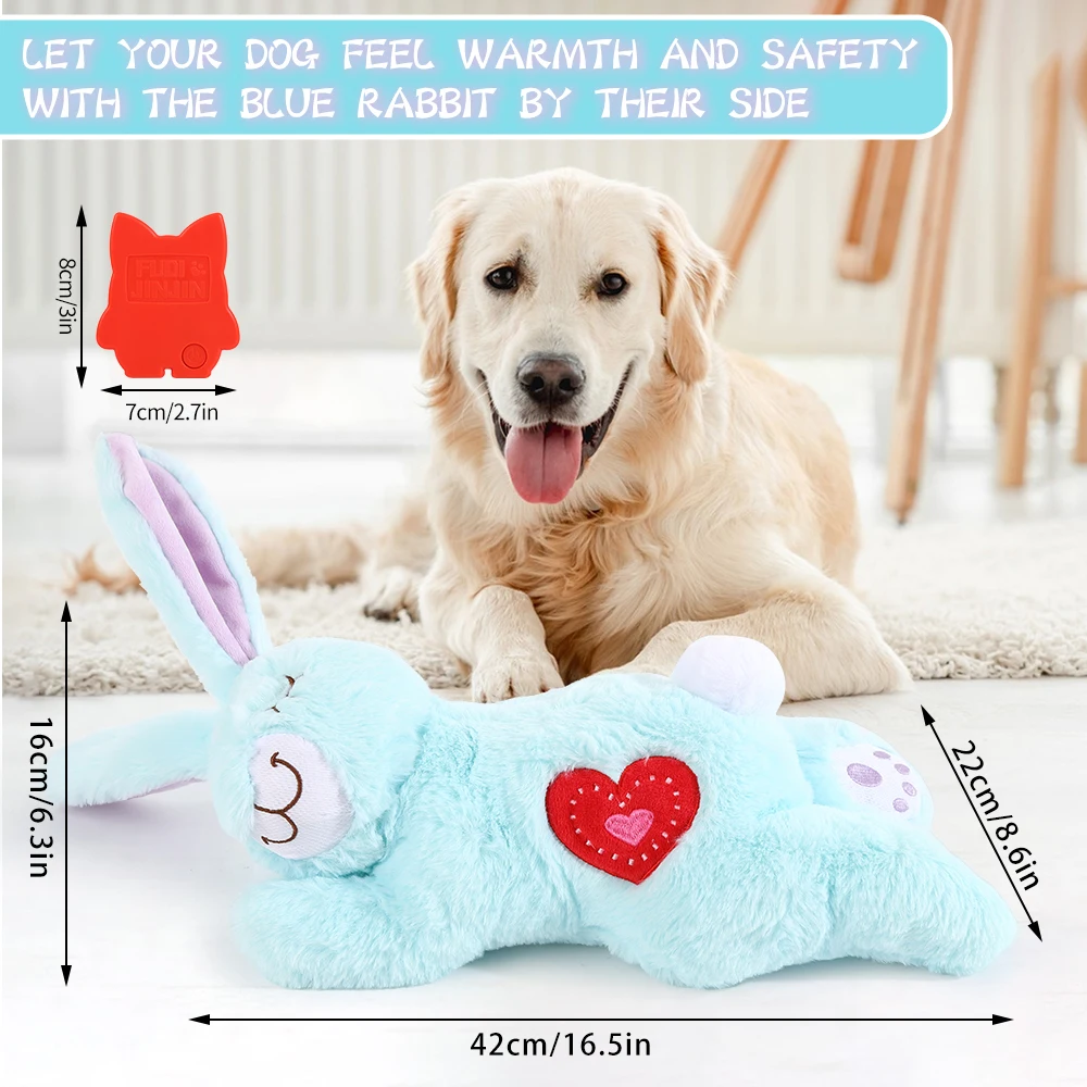 Rabbit Heartbeat Dog Toy for Puppy,Dog/Cat Behavioral Sleep Aid Puppy Toys,Puppy Heartbeat Stuffed Animal