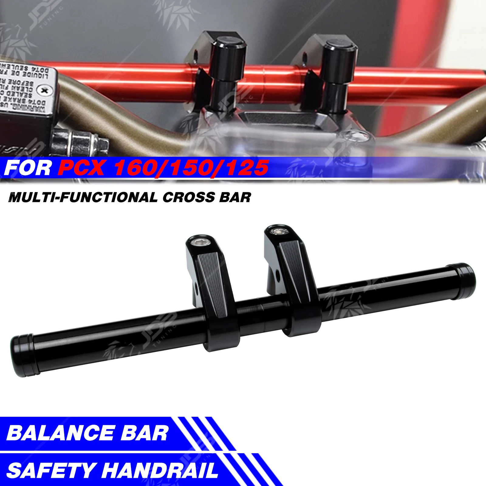 

JDSTUNING For HONDA PCX 160/150/125 Handlebar Grab Crossbar Child Safety Handrail Holder Bracket Motorcycle Accessories Parts