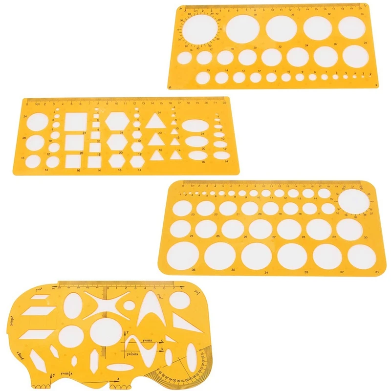 

Measuring Template Circle Template And Mathematical Template Geometric Scale Plastic Drawing Rulers