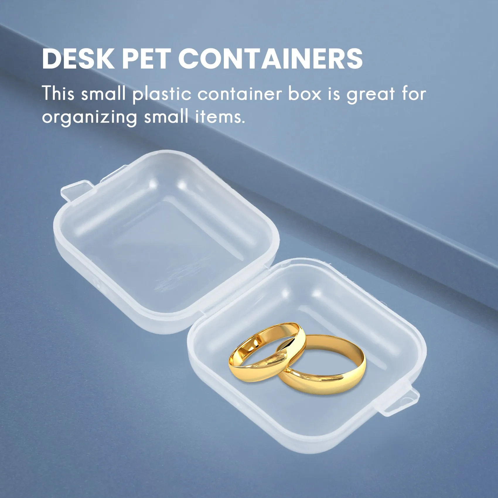 ABWP-50Packs Small Clear Plastic Storage Containers,Mixed Empty Mini, Case With Lids For Small Items And Other Craft Projects