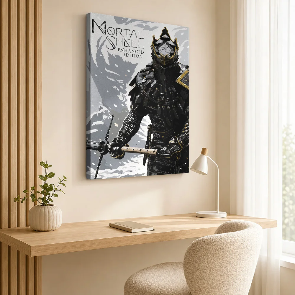 Mortal Shell Enhanced Edition Warrior Canvas Poster Personalized Photo Graphic Illustration Wall Art For Game Streaming Studio