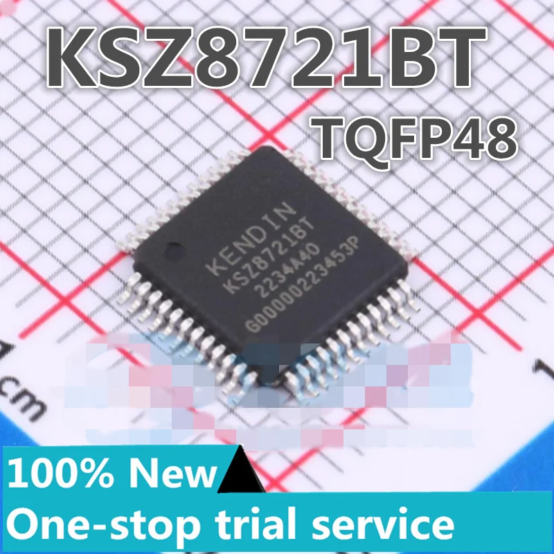 

2-100pcs KSZ8721BT package LQFP48 MICROCHIP new original authentic Ethernet transceiver chip PHY transceiver