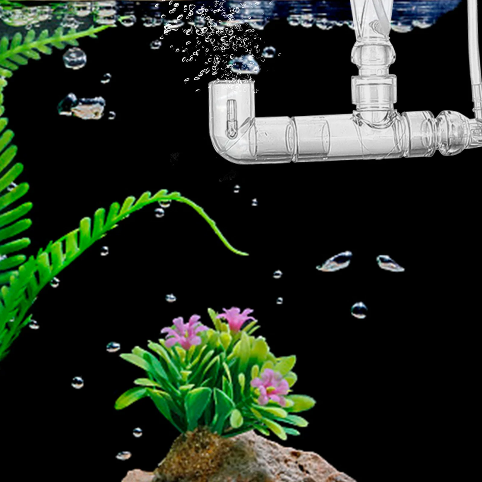 

Aquarium Oxygenation Tubing Transparent Flexible Tube Professional Two-Way Water Outlet for Freshwater Saltwater Hydroponic