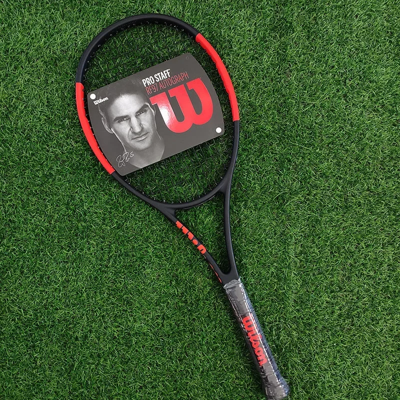 Wilson raket tenis karbon penuh V12 raket Panda Wilson raket tenis latihan Orio pelajar tingkat lanjut pemula