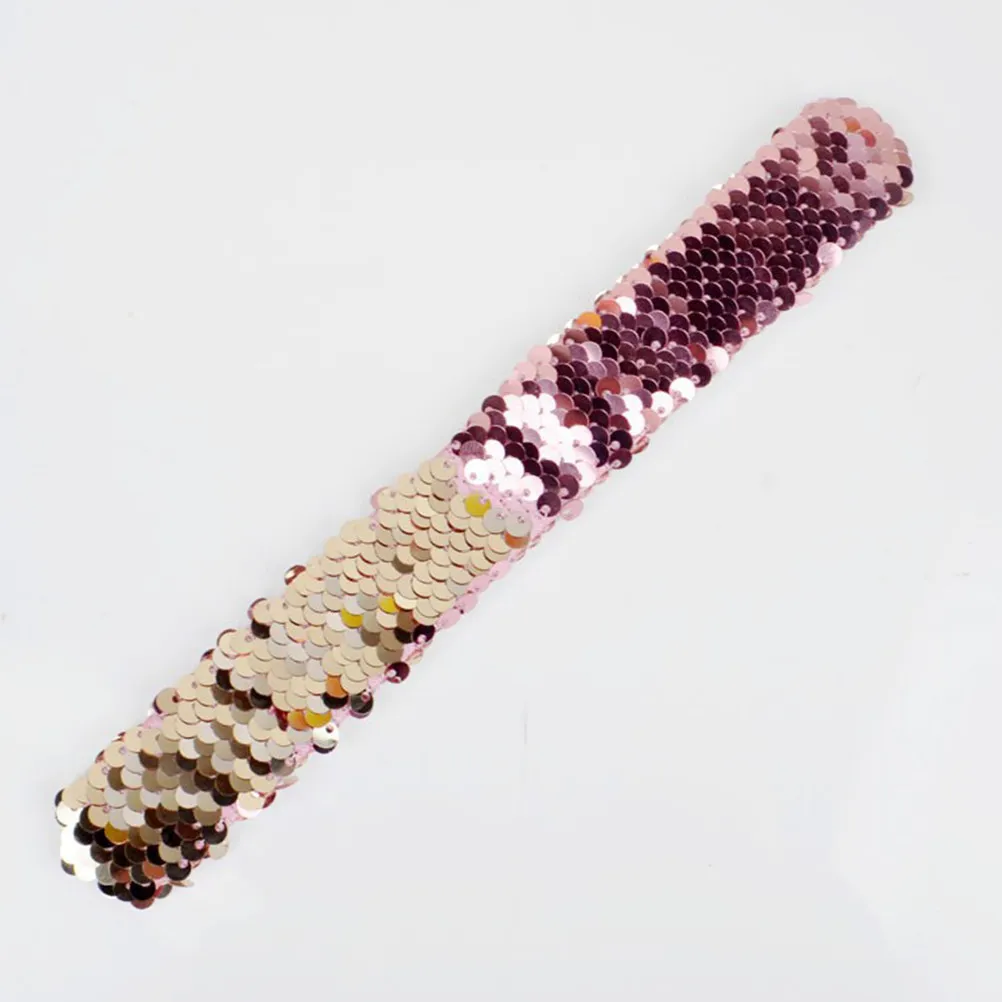 

10Pcs Bracelet Shining Slap Design Paillette Chic Dazzling Color for Children Girls Birthday Party Holiday Gift