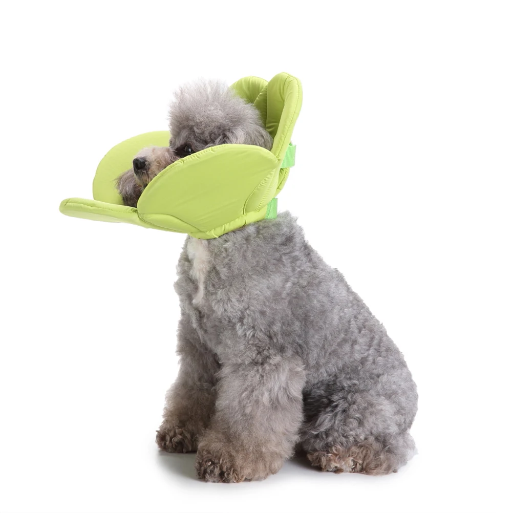 

Adjustable Soft Cloth Pet Protective Collar Dog Elizabethan Necklace Green Circular Neck Cover Accessories for Dogs