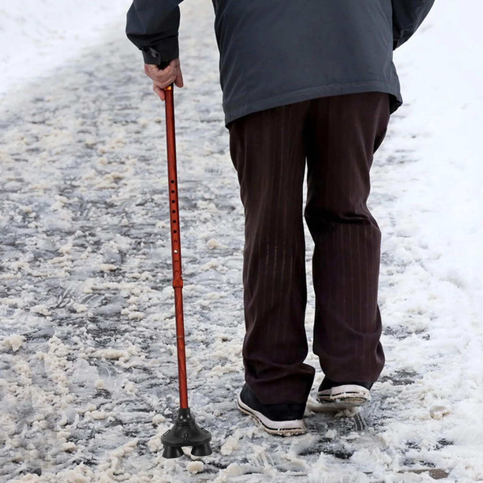 

Crutch Anti-Slip Mat Durable Crutch Tip Non-Skid Hiking Pole Protector Trekking Pole Foot Cover Walking Cane Accessory