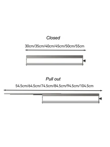 Utdragbar byxställning garderob byxorganisatör infällbar garderobsbyxhängare höger vänster sida teleskopstång garderob hushåll 10 best sales utdragbar klädhängare - №4