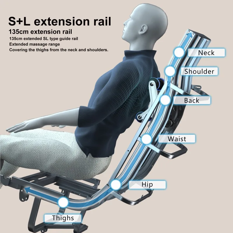 Executive Full Body Massage Chair SL Postural Alignment & Custom Routines with 10cm Clearance for Office Lounge