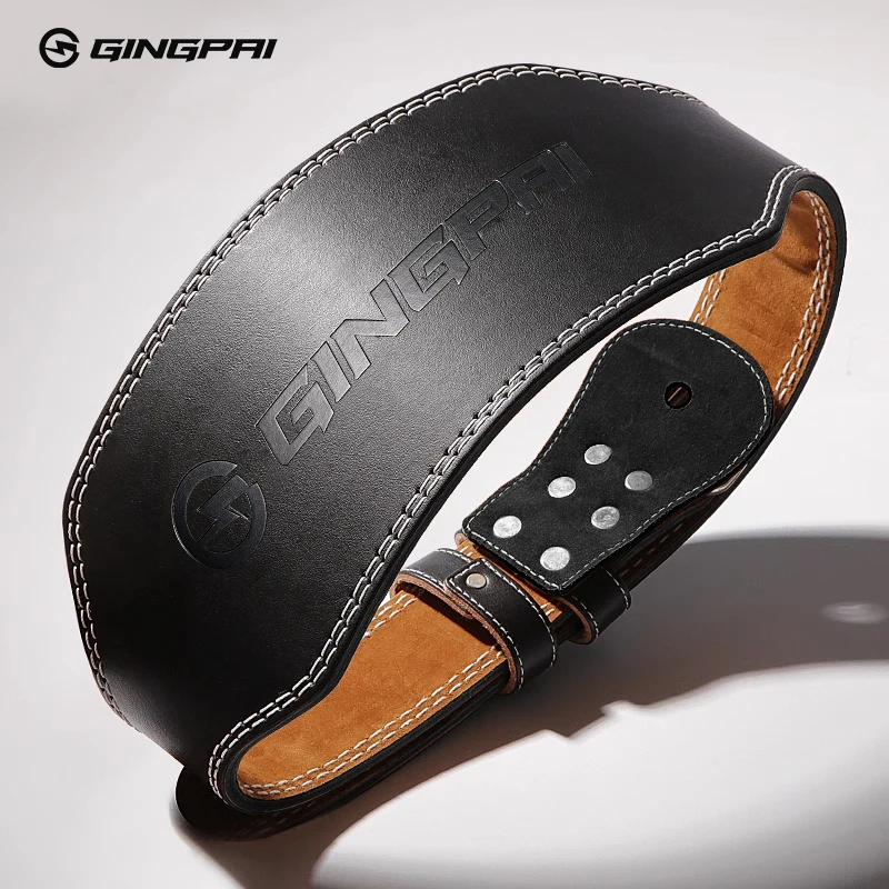 Cinturón de cuero de vaca para Fitness, Protector de cintura para levantamiento de pesas en cuclillas, equipo de protección profesional para entrenamiento de pesas, cinturón de levantamiento de pesas