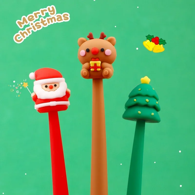 

Santa Claus Soft Silicone Propelling Pencil Creative Gel Pen Cartoon Style Student Stationery