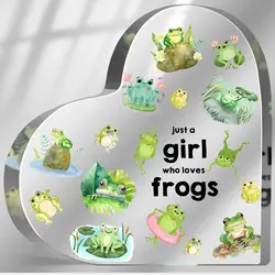 Frogs Gifts for Frogs Lovers, Frogs Lover Birthday Gifts for Women, Just a Girl Who Loves Acrylic Sign