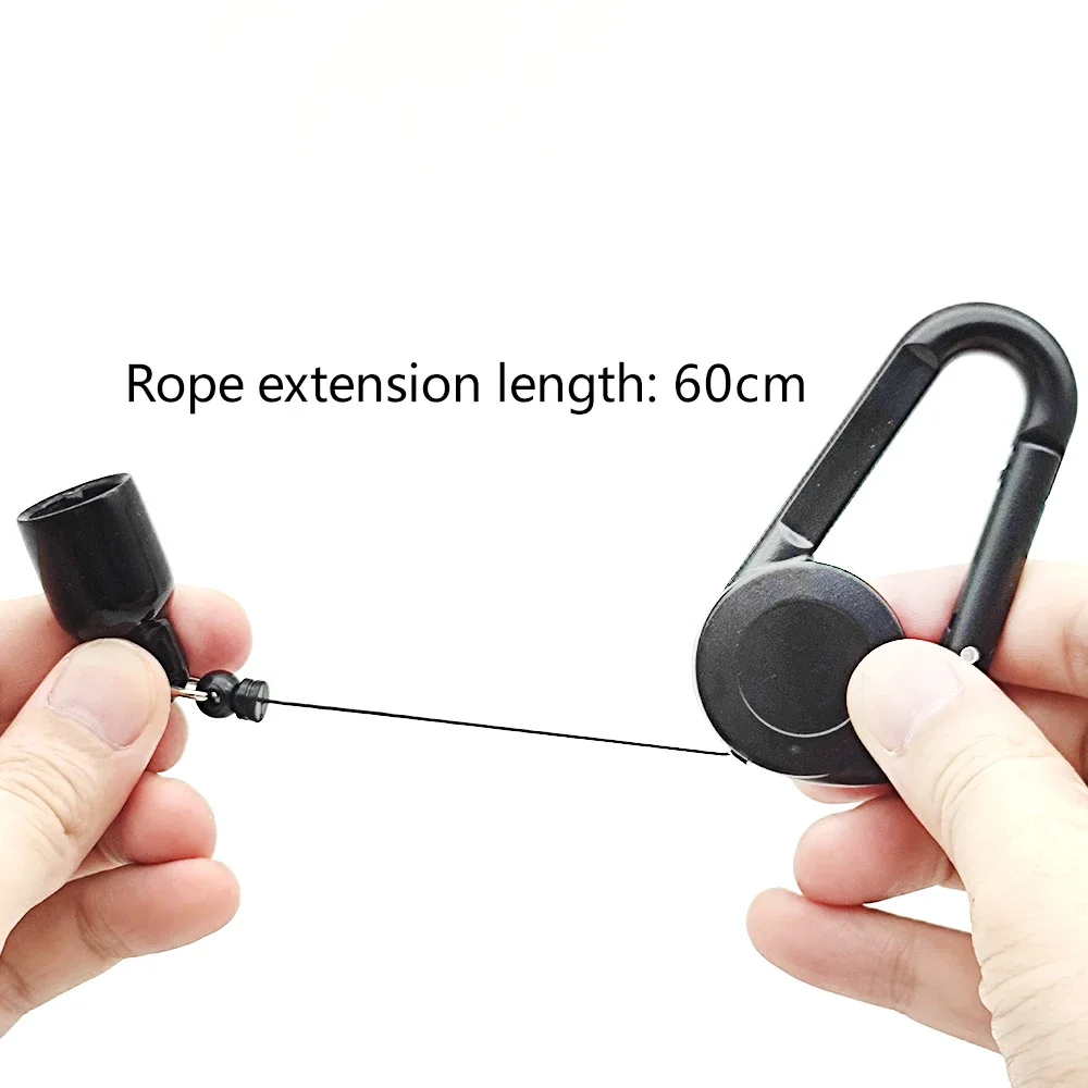 1Pcs Retractable Lighter Holder Sleeve Clip Keychain Carabiner Windproof Lighter Protective Cover Smoking Accessories