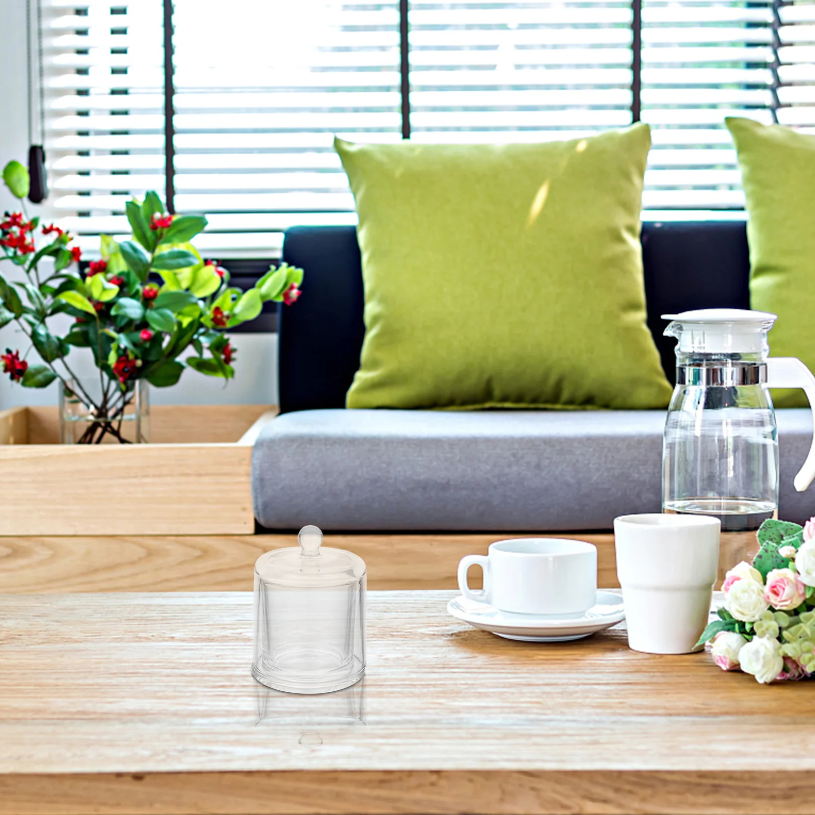 

1Set Clear Glass Candleholder Simple Elegant Aromatherapy Candlestick Home Decor Romantic Cup Holder for Living Room