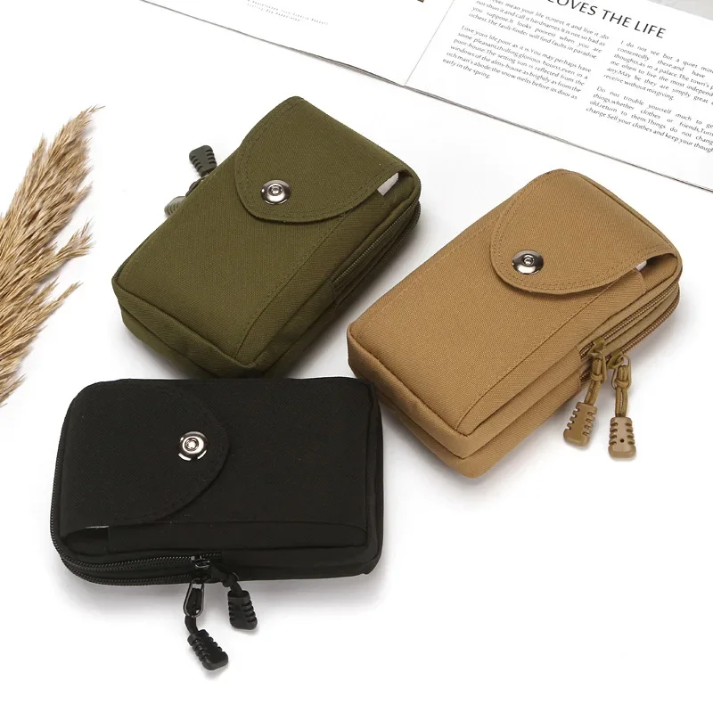 Bolsa para teléfono con cinturón para hombre, riñonera de camuflaje, riñonera de bolsillo pequeño, funda para teléfono, paquete de herramientas, bolsa compacta portátil para exteriores