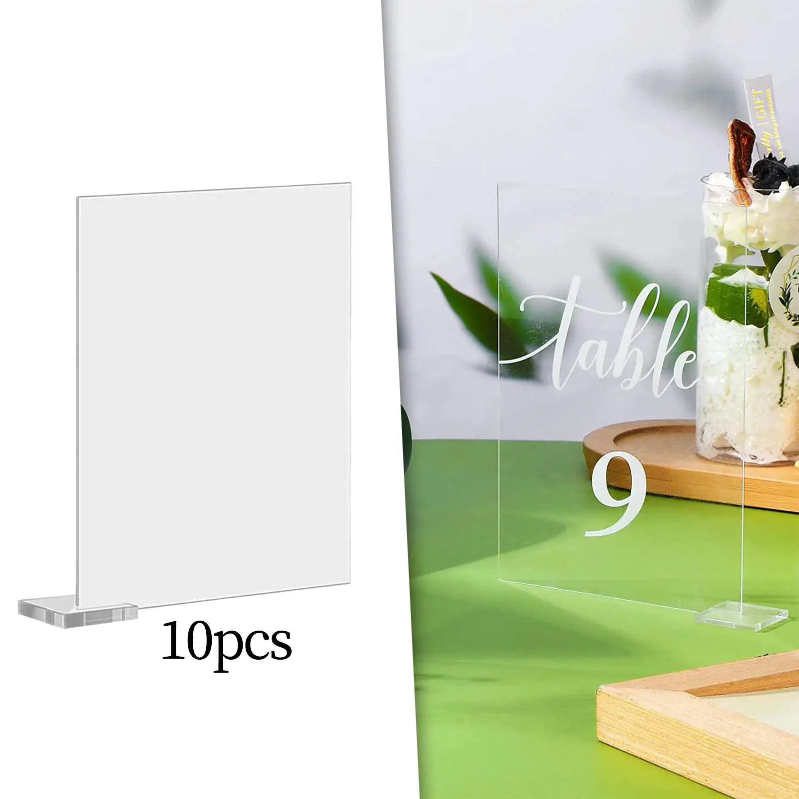 Elegant Acrylic Table Card Holders for Wedding Seating Arrangements