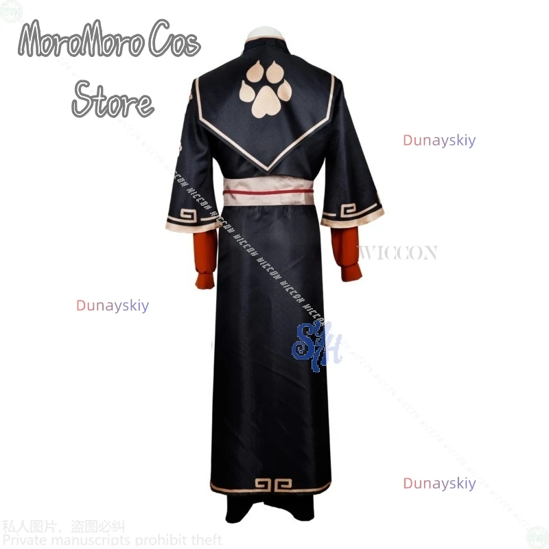 Anime Movie The Legend Of Hei 2 Cosplay Xi Muzi 코스프레 Chinese Styles Orange Black Coat Dress Fan Glasses Halloween Christmas view 4